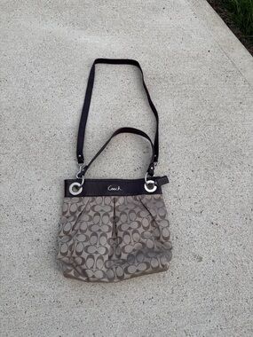 2011 Coach Signature Ashley Sateen Crossbody Bag